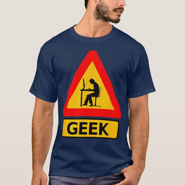 Geek Nerd Computer Gamer Linu Hacker T Shirt (Framsida)