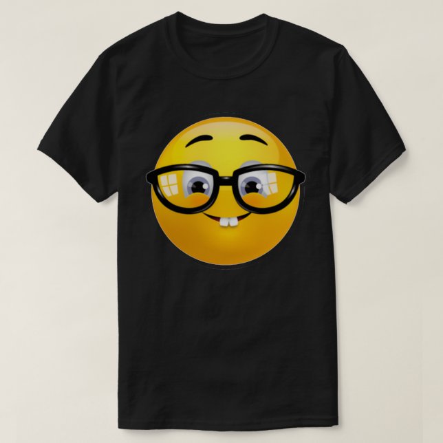 Geek Nerd emoji T Shirt (Design framsida)