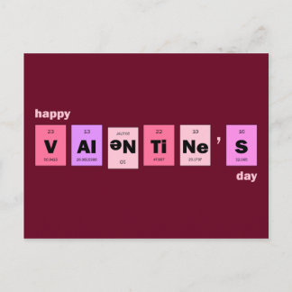 Geek Nerd Science Glad Valentine Day Helg Vykort