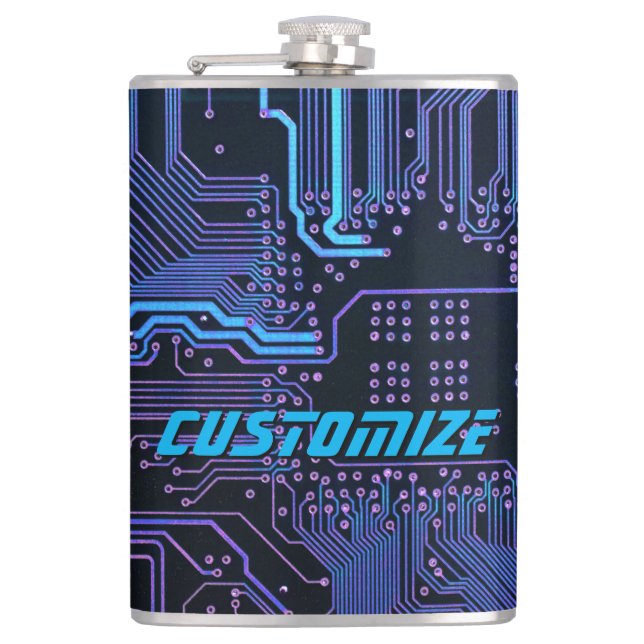 Geek Out Anpassningsbar PCB Blue Electronic Circui Fickplunta (Framsidan)
