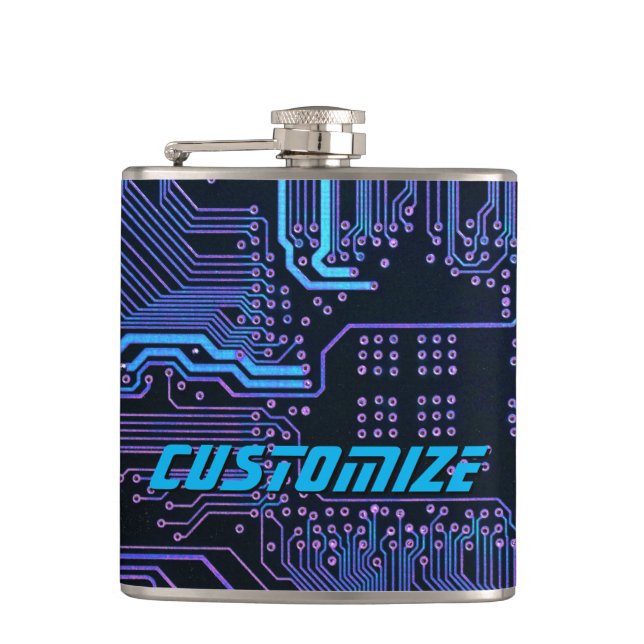 Geek Out Anpassningsbar PCB Blue Electronic Circui Fickplunta (Framsidan)