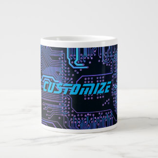 Geek Out Anpassningsbar PCB Blue Electronic Circui Jumbo Mugg