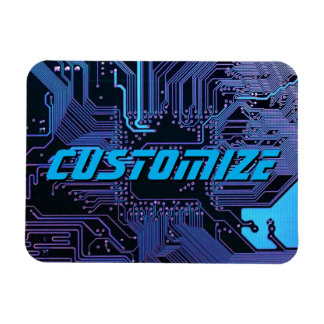 Geek Out Anpassningsbar PCB Blue Electronic Circui Magnet