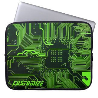 Geek Out Anpassningsbar PCB Grönt Electronic Circu Laptop Fodral