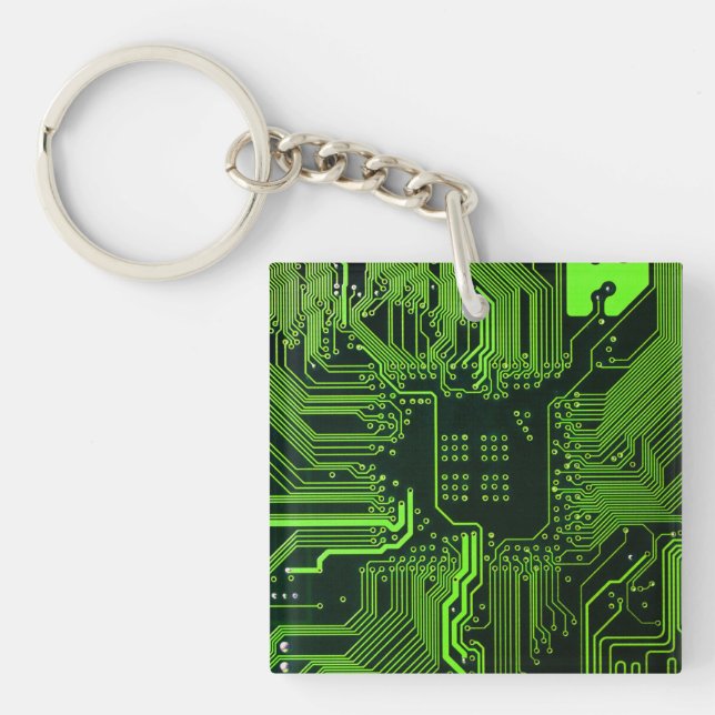Geek Out NERD PCB Grönt Electronic Circuit Board (Framsidan)