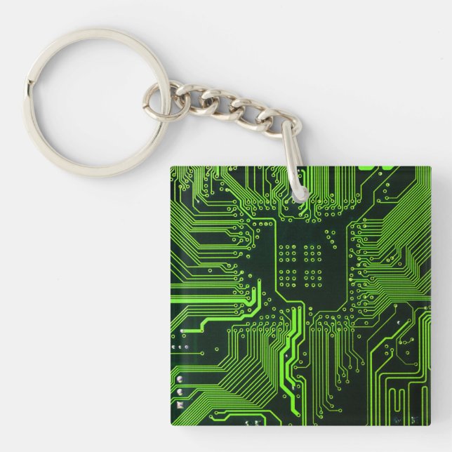 Geek Out NERD PCB Grönt Electronic Circuit Board (Framsidan)