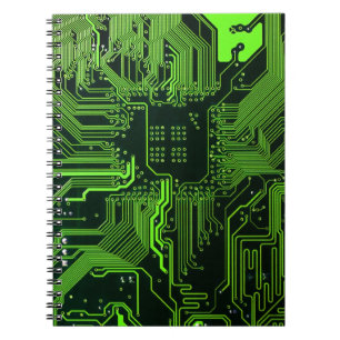 Geek Out NERD PCB Grönt Electronic Circuit Board Anteckningsbok