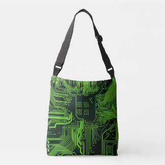 Geek Out NERD PCB Grönt Electronic Circuit Board Axelväska