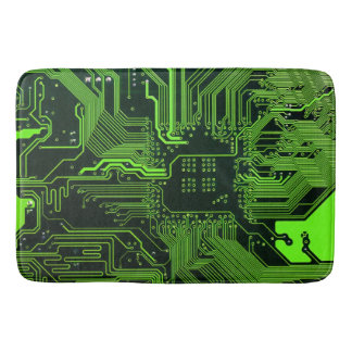 Geek Out NERD PCB Grönt Electronic Circuit Board Badrumsmatta