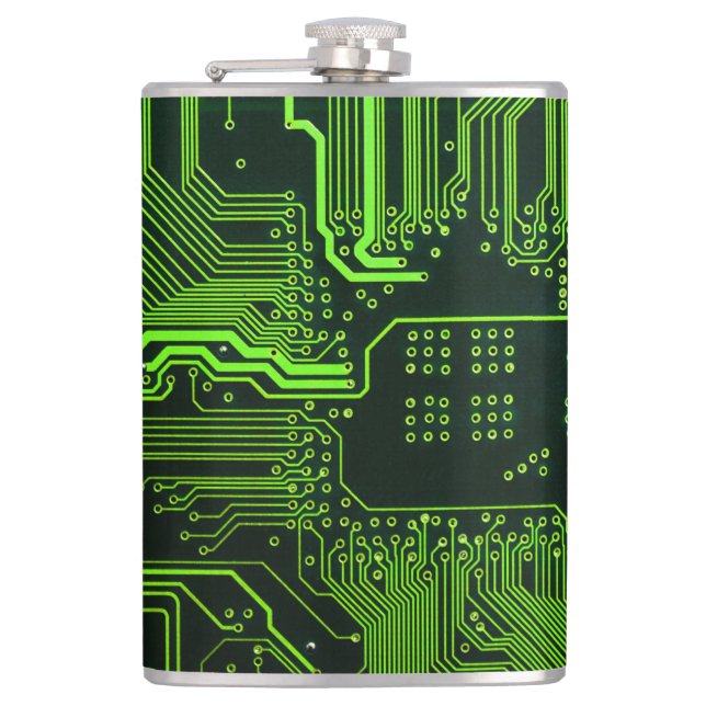 Geek Out NERD PCB Grönt Electronic Circuit Board Fickplunta (Framsidan)