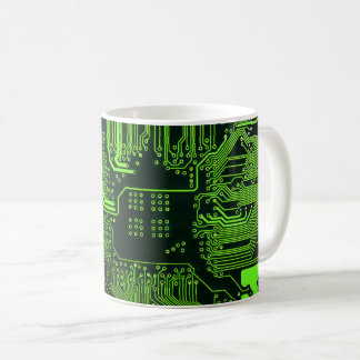 Geek Out NERD PCB Grönt Electronic Circuit Board Kaffemugg