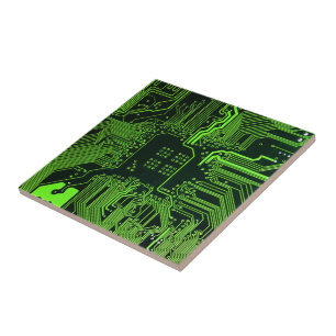 Geek Out NERD PCB Grönt Electronic Circuit Board Kakelplatta