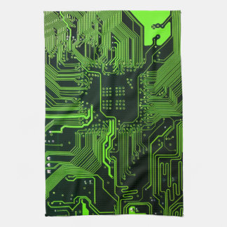Geek Out NERD PCB Grönt Electronic Circuit Board Kökshandduk