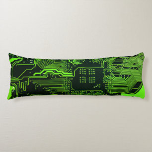 Geek Out NERD PCB Grönt Electronic Circuit Board Kroppskudde
