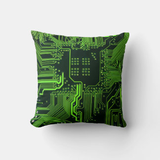 Geek Out NERD PCB Grönt Electronic Circuit Board Kudde