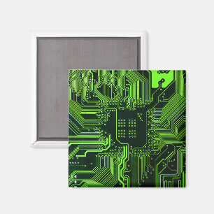 Geek Out NERD PCB Grönt Electronic Circuit Board Magnet