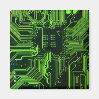 Geek Out NERD PCB Grönt Electronic Circuit Board Magnet