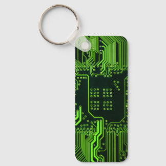 Geek Out NERD PCB Grönt Electronic Circuit Board Nyckelring
