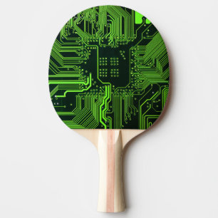 Geek Out NERD PCB Grönt Electronic Circuit Board Pingisracket