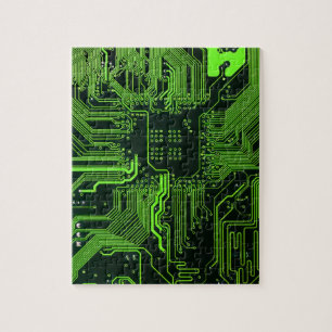 Geek Out NERD PCB Grönt Electronic Circuit Board Pussel