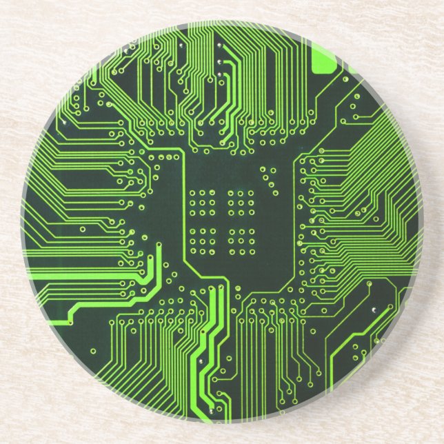 Geek Out NERD PCB Grönt Electronic Circuit Board Underlägg (Framsidan)