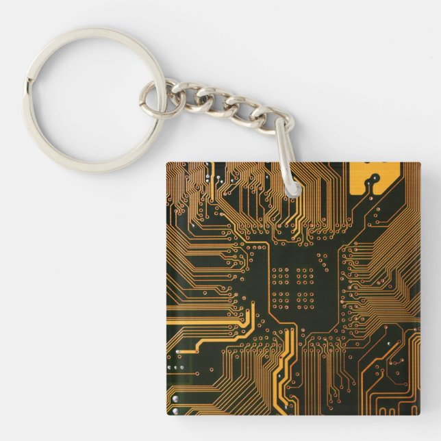 Geek Out NERD PCB Orange Electronic Circuit Board (Framsidan)