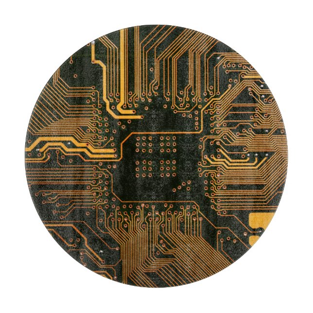 Geek Out NERD PCB Orange Electronic Circuit Board (Framsidan)