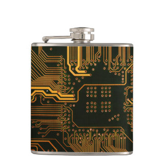 Geek Out NERD PCB Orange Electronic Circuit Board Fickplunta