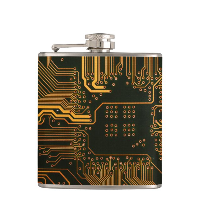 Geek Out NERD PCB Orange Electronic Circuit Board Fickplunta (Framsidan)