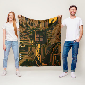 Geek Out NERD PCB Orange Electronic Circuit Board Fleecefilt