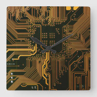 Geek Out NERD PCB Orange Electronic Circuit Board