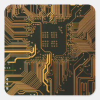 Geek Out NERD PCB Orange Electronic Circuit Board