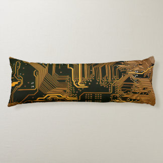 Geek Out NERD PCB Orange Electronic Circuit Board Kroppskudde