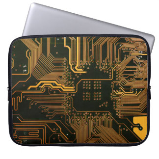 Geek Out NERD PCB Orange Electronic Circuit Board Laptop Sleeve