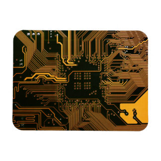 Geek Out NERD PCB Orange Electronic Circuit Board Magnet