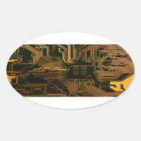 Geek Out NERD PCB Orange Electronic Circuit Board