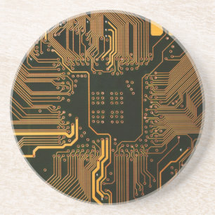 Geek Out NERD PCB Orange Electronic Circuit Board Underlägg
