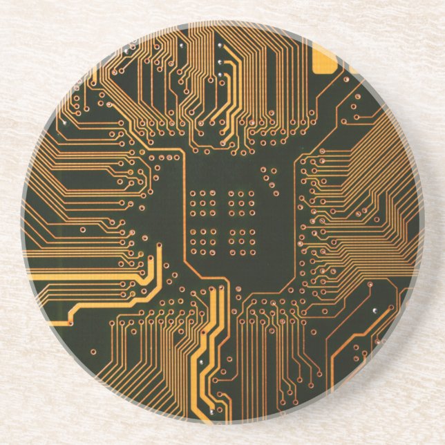 Geek Out NERD PCB Orange Electronic Circuit Board Underlägg (Framsidan)