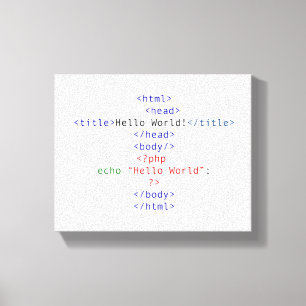 Geek php Hälsning Canvastryck