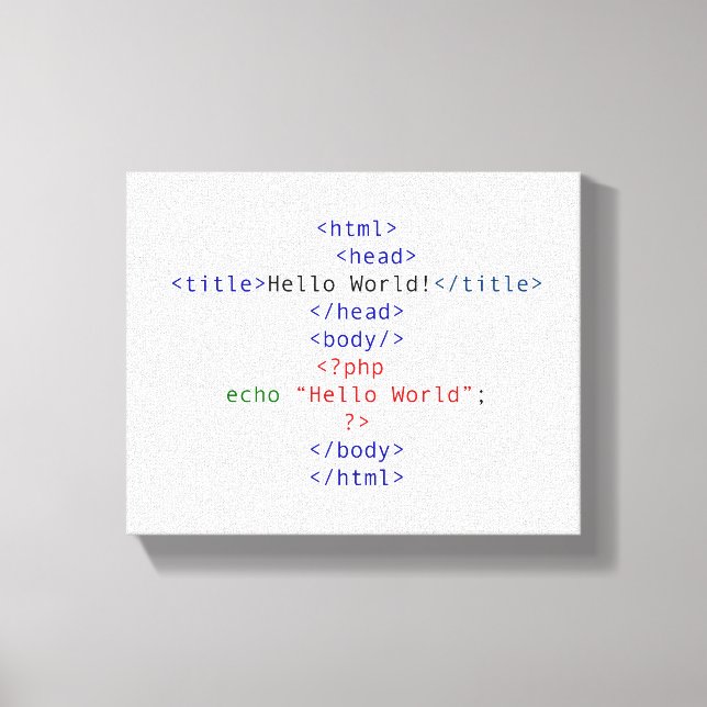 Geek php Hälsning Canvastryck (Framsida)