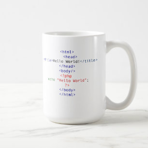 Geek php Hälsning Kaffemugg