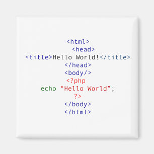 Geek php Hälsning Magnet