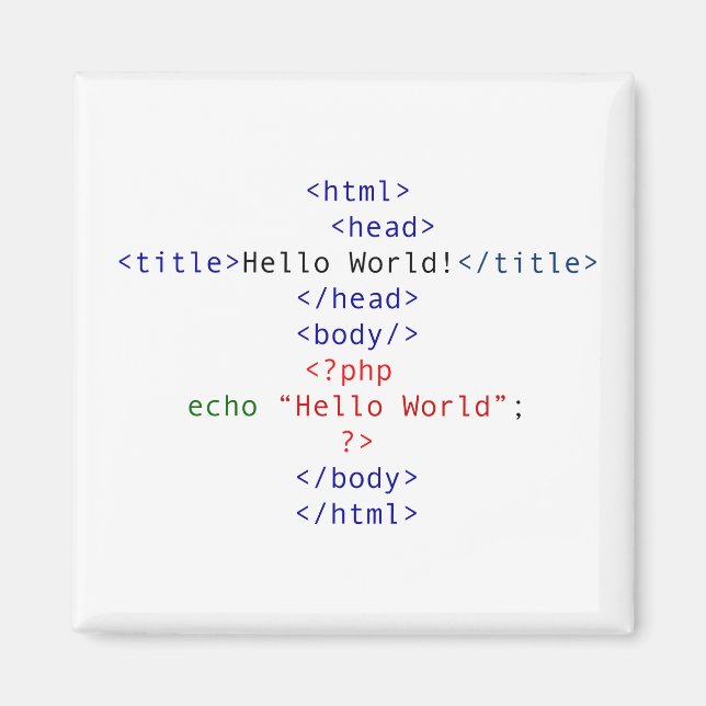 Geek php Hälsning Magnet (Framsidan)