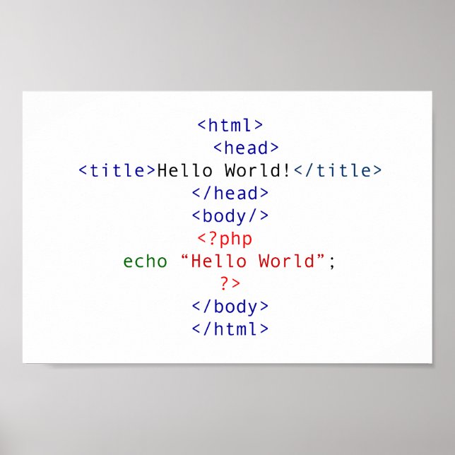 Geek php Hälsning Poster (Framsidan)
