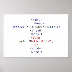 Geek php Hälsning Poster
