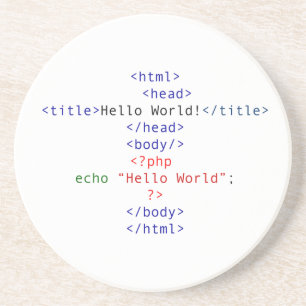 Geek php Hälsning Underlägg Sandsten