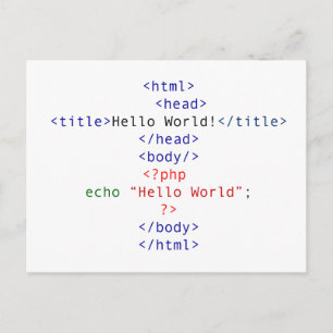 Geek php Hälsning Vykort