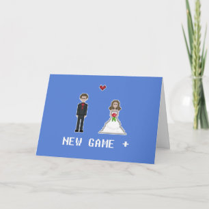 Geek Player 1 och 2 New Game Plus Bride Groom Kort