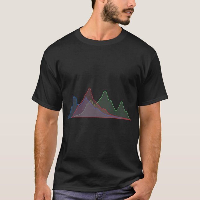 Geek Premium för histogram-fotografi T Shirt (Framsida)