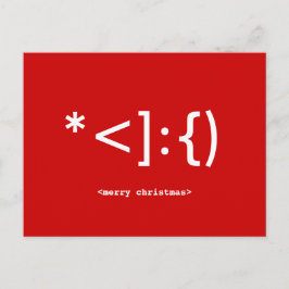 Geek Santa Emoticon julvykort Helg Vykort